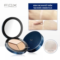 Kem che khuyết điểm và tạo khối 3 ngăn F.O.X Completely Concealer Plate JC02 9.5g