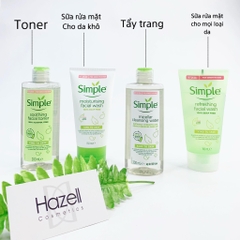 Sữa rửa mặt dạng gel Simple Sensitive Skin Experts Kind To Skin Refreshing Facial Wash 150ml