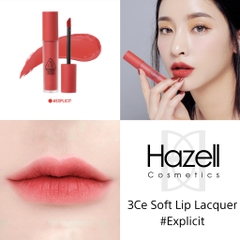 Son kem lì 3CE Soft Lip Lacquer 6g