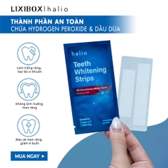 ( Quà tặng ) - Miếng dán trắng răng Halio Teeth Whitening Strip
