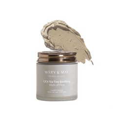 Mặt nạ đất sét dưỡng da chiết xuất tràm trà Mary&May Cica Tea Tree Soothing Wash Off Pack 125g