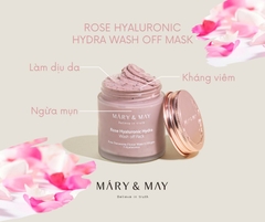 Mặt nạ dưỡng da chiết xuất hoa hồng Mary&May Rose Hyaluronic Hydra Wash Off Mask 125g