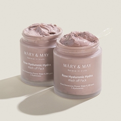 Mặt nạ dưỡng da chiết xuất hoa hồng Mary&May Rose Hyaluronic Hydra Wash Off Mask 125g