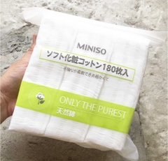 Bông MINISO - Gói 180 miếng dày