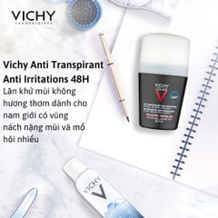 Lăn khử mùi Vichy Homme Anti-Transpirant 48h 50ml - Đen