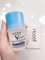 Lăn khử mùi Vichy Deodorant Mineral 48h (50ml) - Xanh dương (trong suốt)