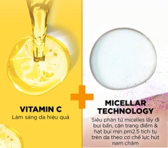 Nước tẩy trang Garnier Micellar Cleansing Water Vitamin C For Dull & Sensitive Skin 400ml (Vàng chanh)