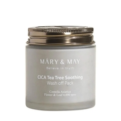 Mặt nạ đất sét dưỡng da chiết xuất tràm trà Mary&May Cica Tea Tree Soothing Wash Off Pack 125g