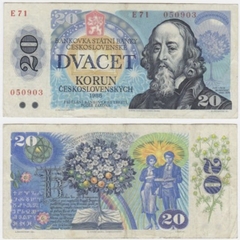 Czechoslovakia (Tiệp Khắc) 20 korun 1988