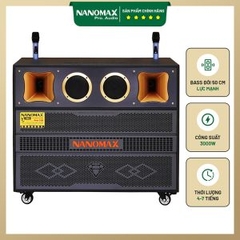 Loa Kéo Bình & Điện Nanomax Pro-218 Bass Đôi 50cm 3000w