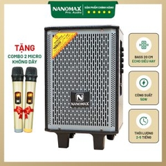 Loa xách tay Nanomax S-8C Bass 20cm 50w Karaoke Bluetooth