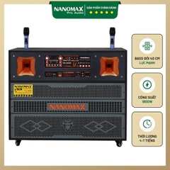 Loa Kéo Bình & Điện Nanomax Pro-803 Bass Đôi 40cm 1800w