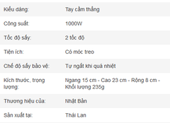 Máy sấy tóc Panasonic ND11-A645 / 1000W