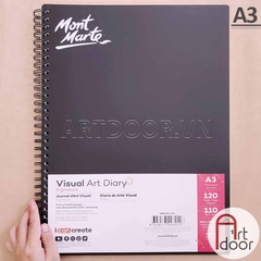 Sổ vẽ chì MONT MARTE Visual Art mỏng 110gsm (vân mịn) - [xả kho]