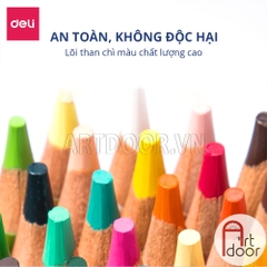 Bộ chì màu Khô DELI gốc dầu (hộp thiếc)