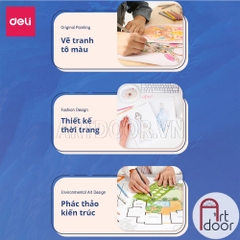 Bộ chì màu Khô DELI gốc dầu (hộp thiếc)