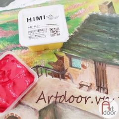 Màu vẽ Gouache HIMI Trắng (white) học vẽ trang trí màu, pha cùng pentel poster