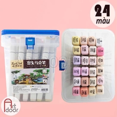 Bộ bút Marker TOUCHLIIT hai đầu màu Da (hộp nhựa)