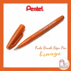 Bút màu viết thư pháp PENTEL Fude Touch (cây lẻ) - [xả kho]