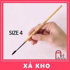 Cọ vẽ đầu Tròn màu nước SONNET lông Sóc - Size 4 - [xả kho]