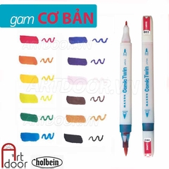 Bút Marker HOLBEIN Maxon đầu brush mềm cây lẻ (full) - [xả kho]