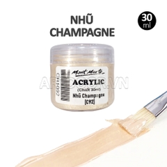 Màu vẽ Acrylic MONT MARTE Hũ (chiết 30ml) custom áo, vải, gỗ, kính, tô tượng, đất sét, số hóa