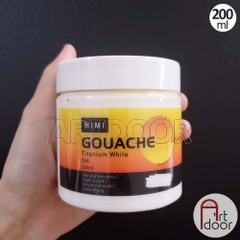 Màu vẽ Gouache HIMI Trắng (white) học vẽ trang trí màu, pha cùng pentel poster