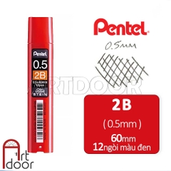 Ruột ngòi chì bấm PENTEL Ain Stein siêu cứng 2B (đủ size)
