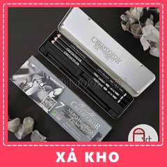 Bộ dụng cụ vẽ chì CRETACOLOR Nero than Mịn (hộp thiếc) - 7 món (40008) - [xả kho]