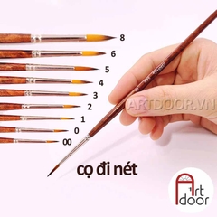 Cọ vẽ đầu Tròn HAND thân Nâu (ZBS)