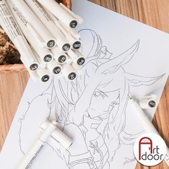 Bút line kháng nước Đen MARVY Uchida (cây lẻ)