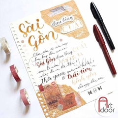 Bút màu viết thư pháp PENTEL Fude Touch (cây lẻ) - [xả kho]