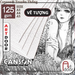 Giấy vẽ chì CANSON Truyền Thống mỏng 125gsm (vân ngang)