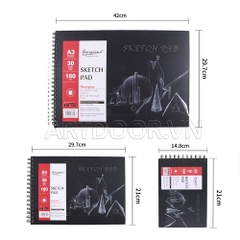 Sổ vẽ chì GIORGIONE Sketch giấy Ngà mỏng 160gsm (vân mịn)