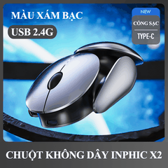 Chuột không dây INPHIC X2 kết nối bằng chip USB 2.4G thiết kế kiểu dáng độc lạ