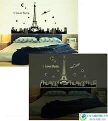 Decal dán tường Dạ quang Paris