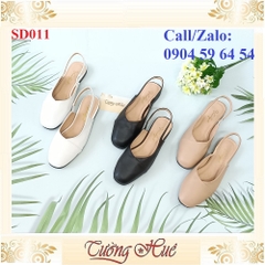 [Ảnh Thật 100%] Giày Sandal Bệt Nữ Bít Mũi Mũi Vuông Quai Hậu Hở Gót