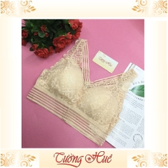 Áo bra ren thêu hoa 3 lỗ Croptop.