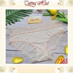 Quần Lót Lụa Lưng Dưới Nữ 7165 Lụa Phối Ren Freesize