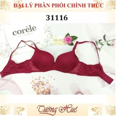 Áo lót nữ Marguerite-Paris 31116 Trơn Không Gọng Mút Mỏng Xẻ V Sâu, Lưng Bảng U.