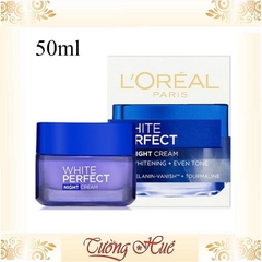 Kem Dưỡng L'ORÉAL Trắng Da, Nâng Tông White Perfect Night Cream - 50ml ( Ban Đêm )