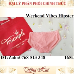 Quần lót nữ Triumph Sloggi Weekend Vibes Hipster quần cotton in chữ.