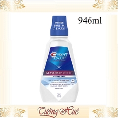 Nước Súc Miệng Crest 3D White GLAMOROUS WHITE Alcohol Free - 946ml - Trắng.