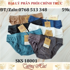 Quần lót nam Darlin SKS 18001 quần tam giác trơn 100% cotton.