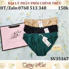 Quần lót nữ Bon Bon SV35167 trơn, lưng thấp vừa.