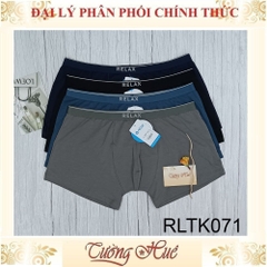 Quần Lót Nam relax Dạng Đùi Boxer Cotton Co Giãn 4 Chiều Form Ôm Gọn RLTK071.