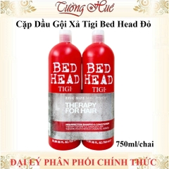 Cặp Dầu Gội Xả Tigi Bed Head Resurrection 750ml - Đỏ