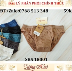 Quần lót nam Darlin SKS 18001 quần tam giác trơn 100% cotton.