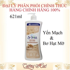 Sữa Dưỡng Thể St.Ives Mịn Da Soothing Oatmeal & Shea Butter - 621ml