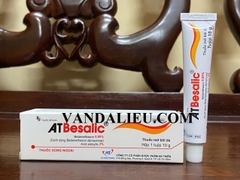 AT BESALIC  10G ( HỘP/1 TUB). LÀM GIẢM BIỂU HIỆN VIÊM CỦA BỆNH DA DÀY SỪNG VÀ BỆNH KHÔ DA CÓ ĐÁP ỨNG CORTICOID NHƯ VẨY NẾN, VIÊM DA DỊ ỨNG MẠN TÍNH...